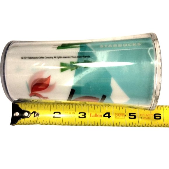 Starbucks Cup Winter Sledding Scene 2011 Blue white 8 OZ - Picture 6 of 14